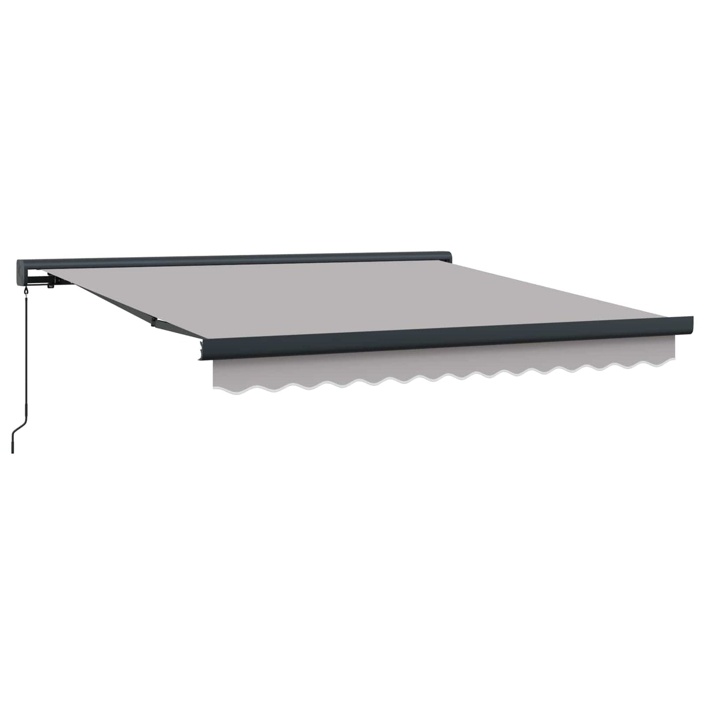 Inklapbaar Zonnescherm Lichtgrijs 350 x 250 cm Stof en Metaal