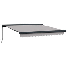 Inklapbaar Zonnescherm Lichtgrijs 350 x 250 cm Stof en Metaal