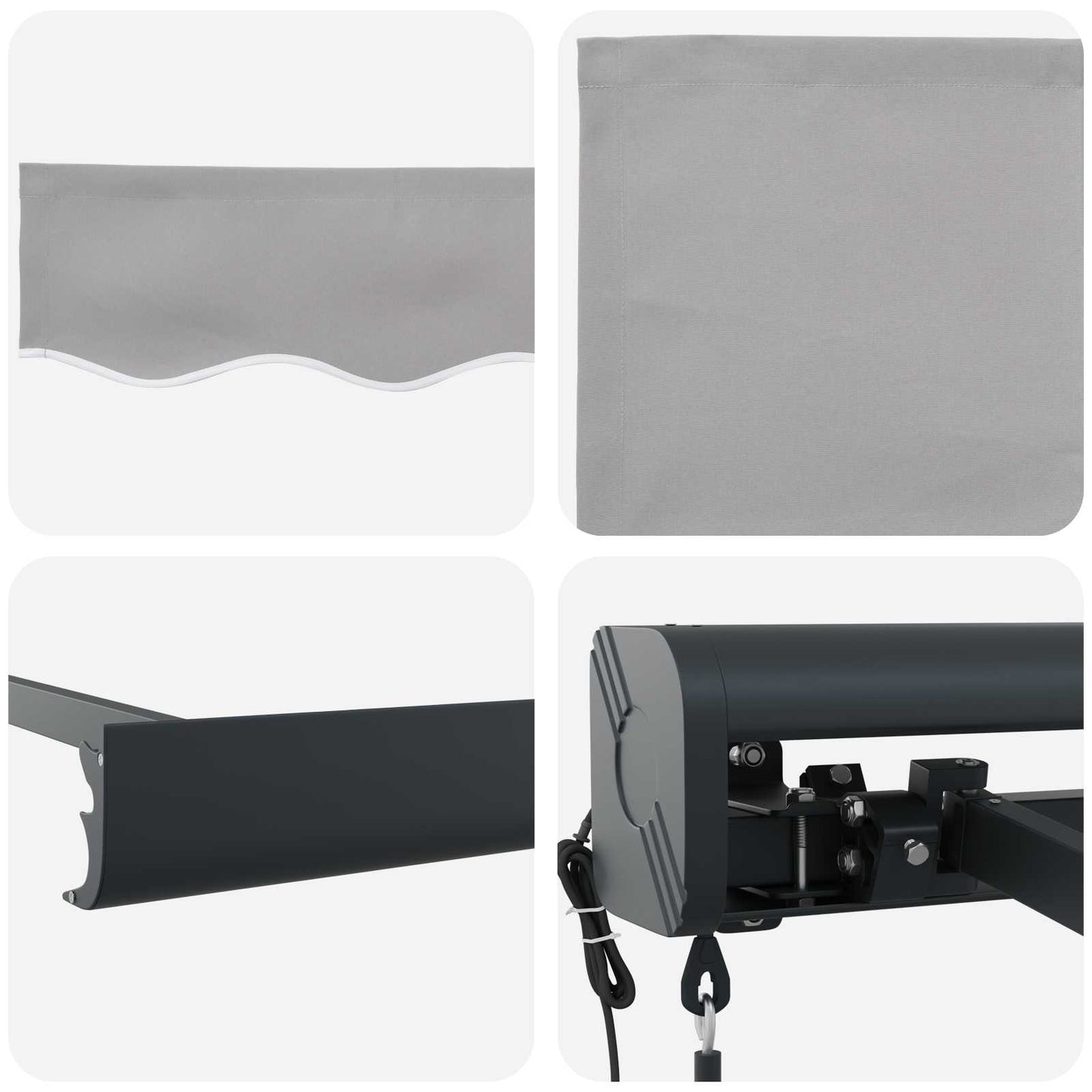 Markies Lichtgrijs 350 x 250 x 165 cm Polyester en Aluminium