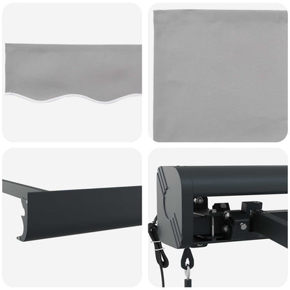 Markies Lichtgrijs 350 x 250 x 165 cm Polyester en Aluminium