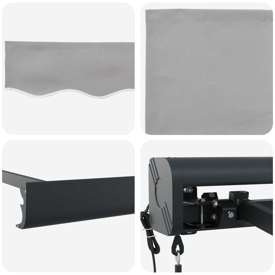 Markies Lichtgrijs 350 x 250 x 165 cm Polyester en Aluminium