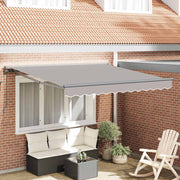 Retractable Awning Light Grey 350 x 250 cm