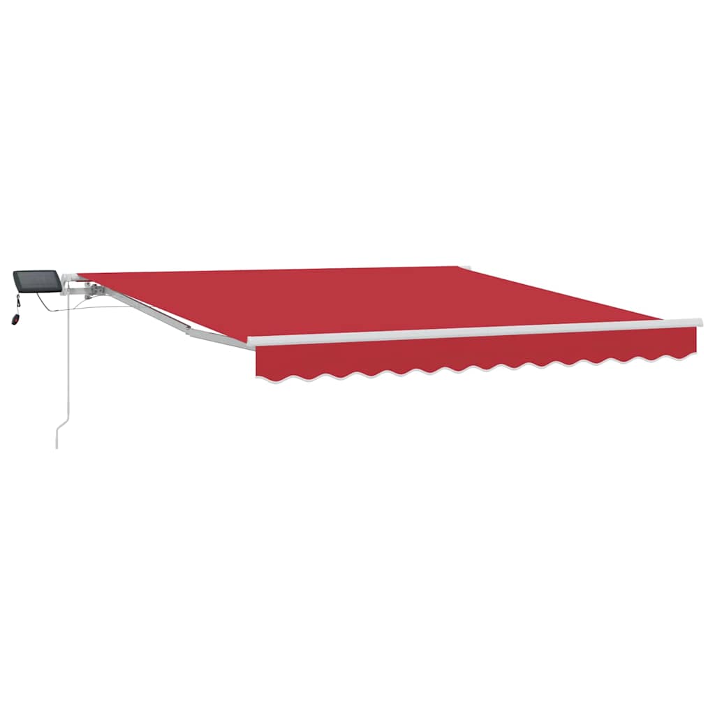 Inklapbaar Zonnescherm Rood 350 x 250 cm Stof en Staal