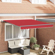Zonnescherm 350x250 cm rood polyester staal