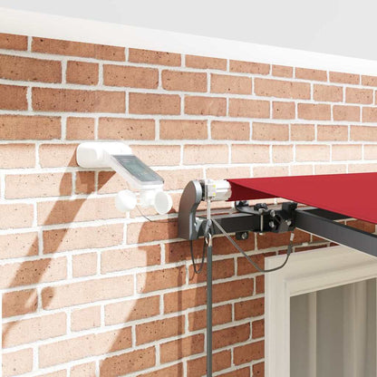Inklapbaar Zonnescherm met Rood 350 x 250 cm Stof