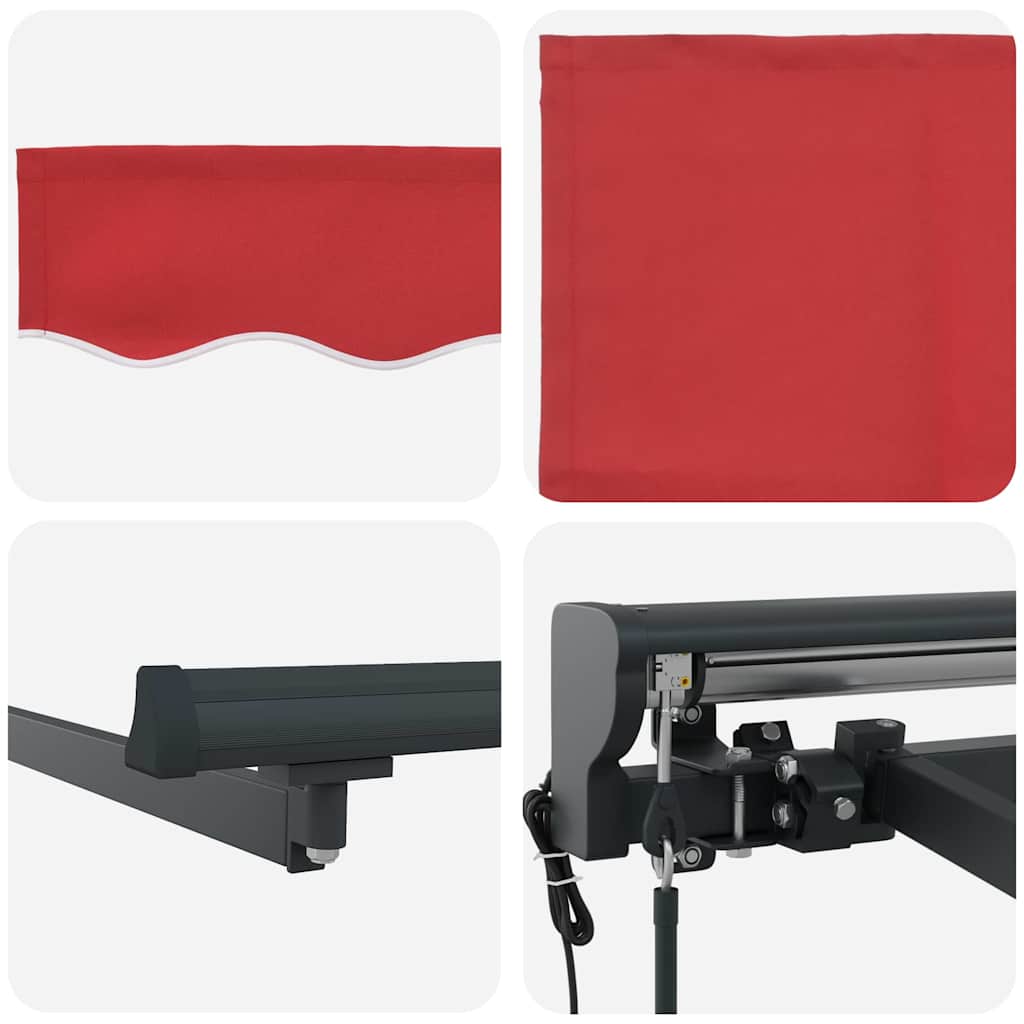 Inklapbaar Zonnescherm Rood 350x250 cm