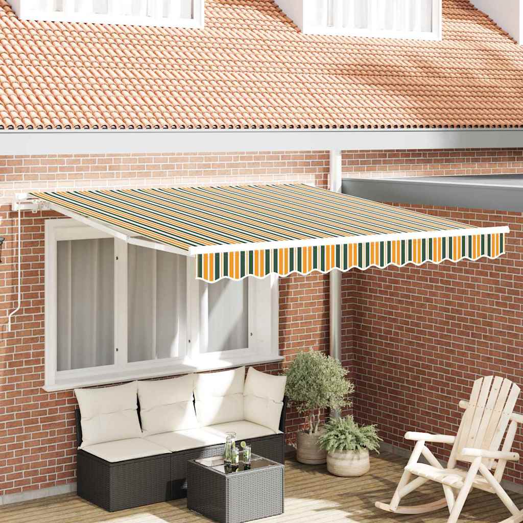 Inklapbaar Zonnescherm Multikleur 350 X 250 Cm Rood (Anthraciet Frame)
