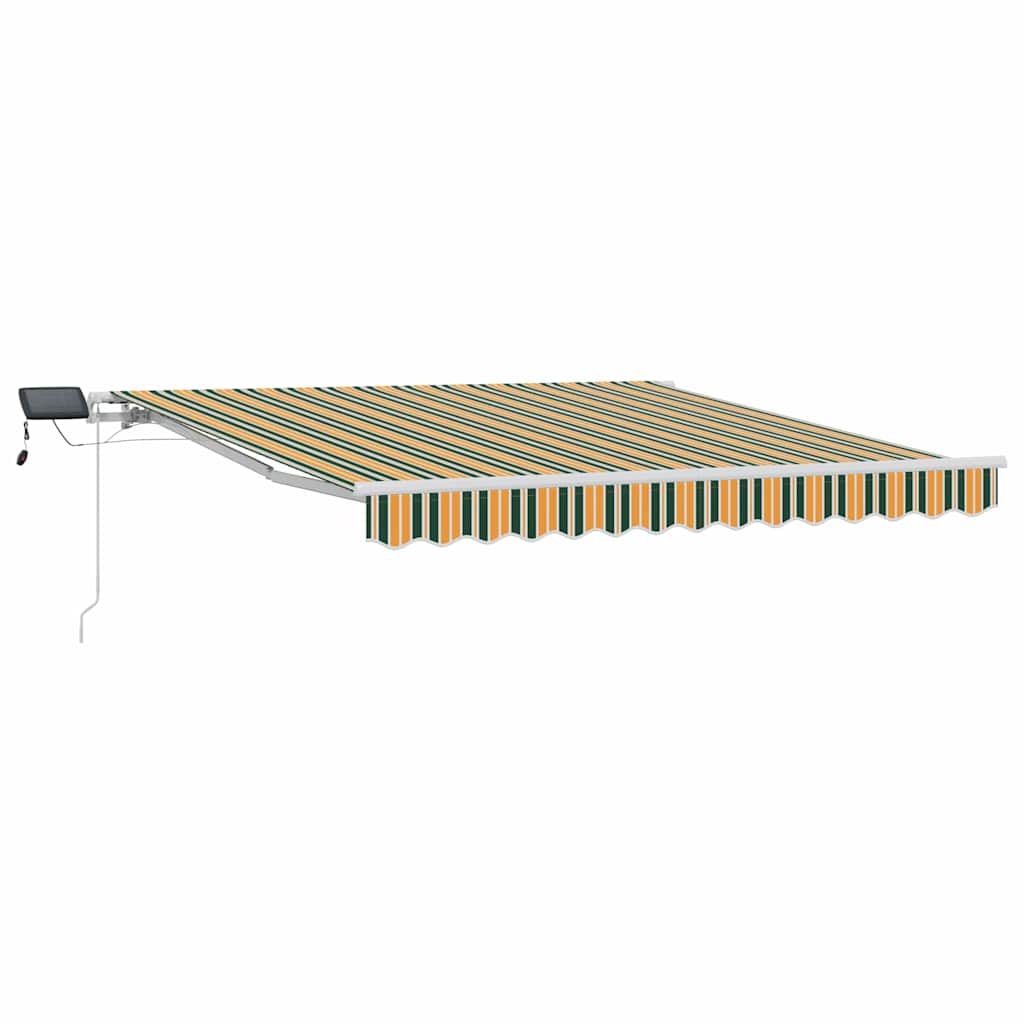 Inklapbaar Zonnescherm Groen en geel 350 x 250 cm Stof en Staal