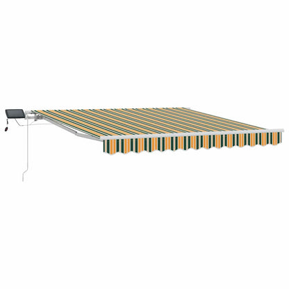 Inklapbaar Zonnescherm Groen en geel 350 x 250 cm Stof en Staal