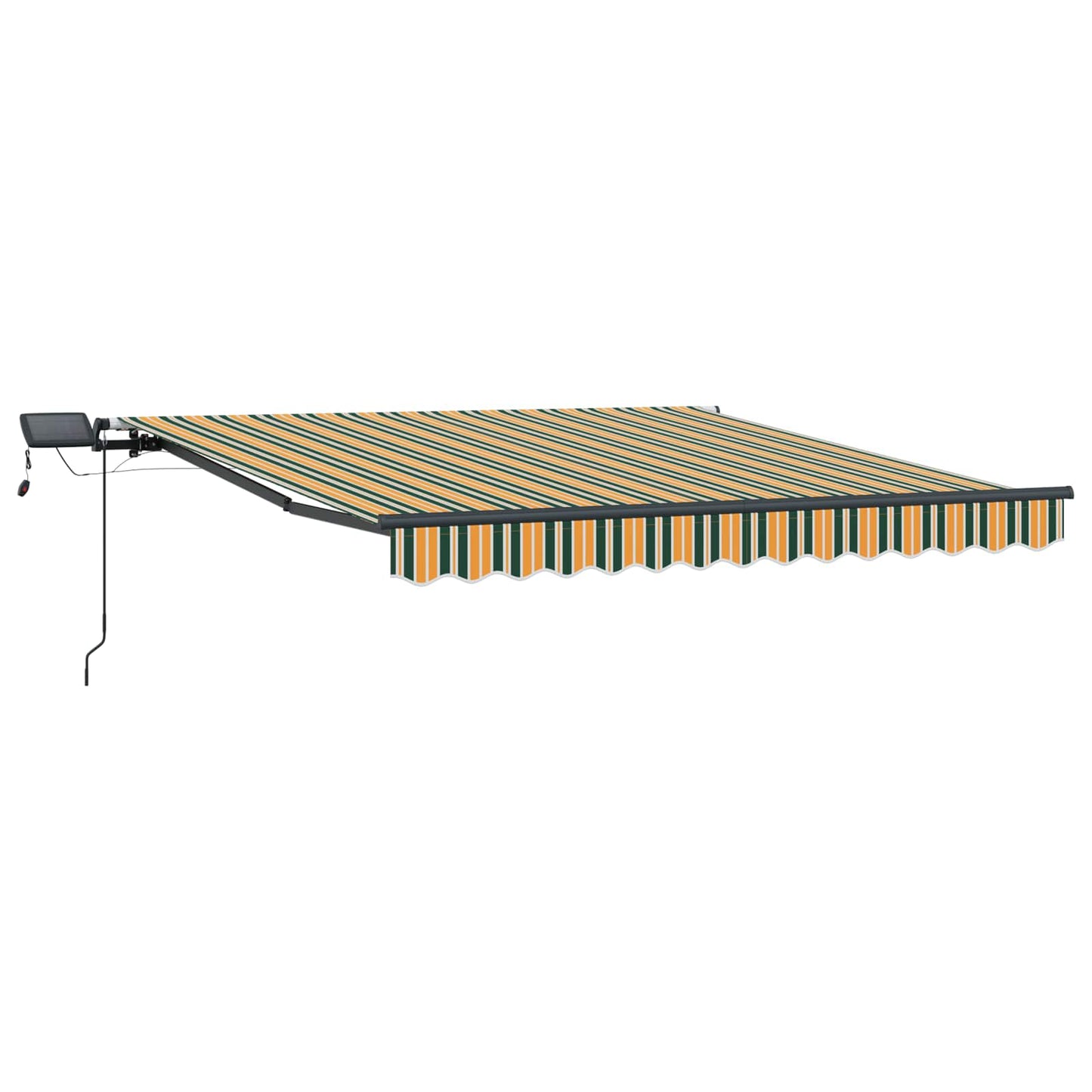Inklapbaar Zonnescherm Groen en geel 350 x 250 cm Stof