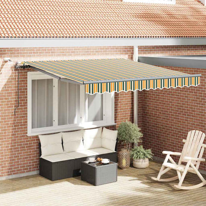Inklapbaar Zonnescherm met Groen en geel 350 x 250 cm Stof