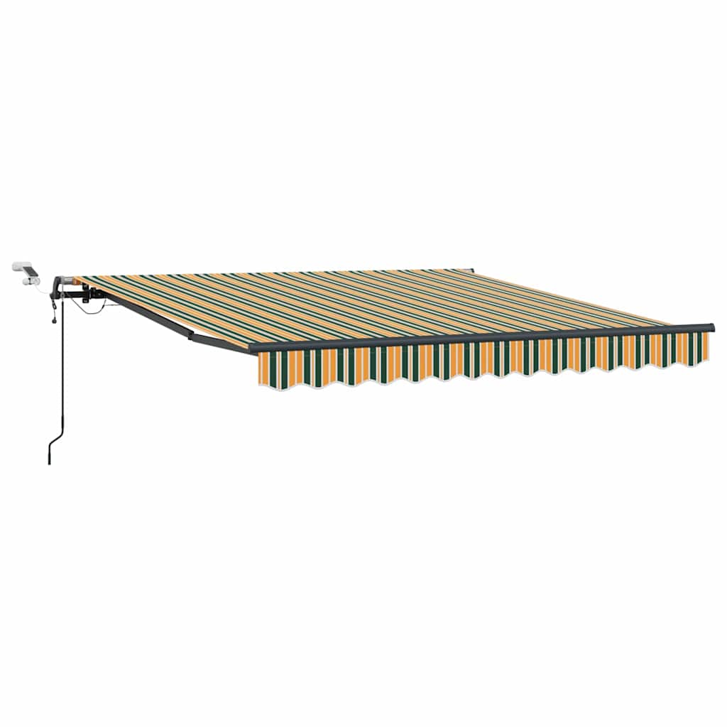 Inklapbaar Zonnescherm met Groen en geel 350 x 250 cm Stof