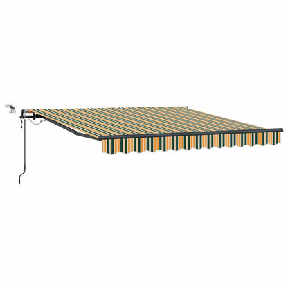 Inklapbaar Zonnescherm met Groen en geel 350 x 250 cm Stof