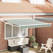 Zonnescherm 350x250 cm groen wit stof