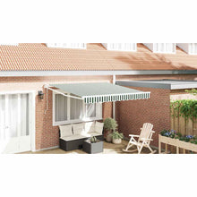 Inklapbaar Zonnescherm Groen en wit 350 x 250 cm Stof