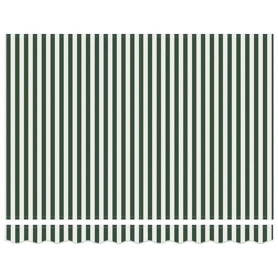 Inklapbaar Zonnescherm Groen en wit 350 x 250 cm Stof
