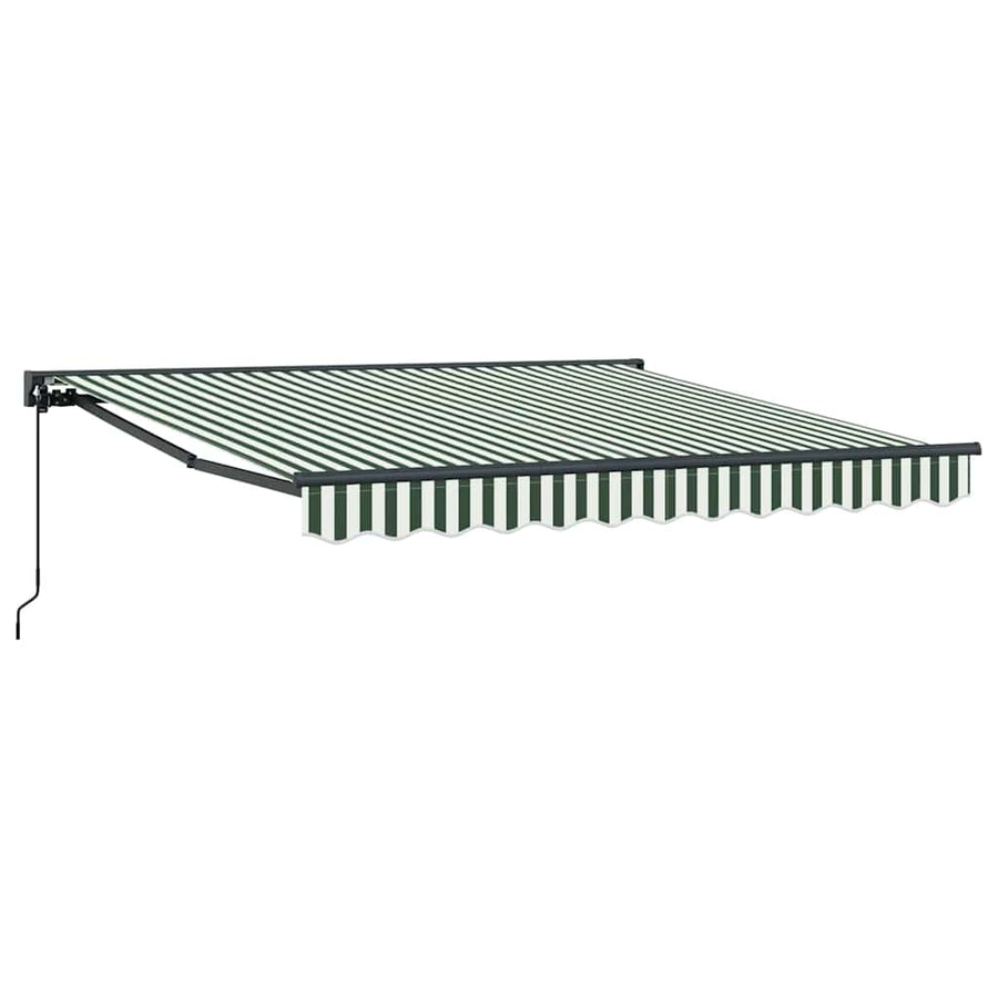 Zijde Frame Groen en Wit 350 x 250 cm Polyester met PU-coating