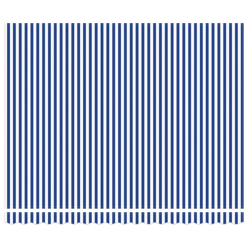 Inklapbaar Zonnescherm Blauw en Wit 400x300 cm
