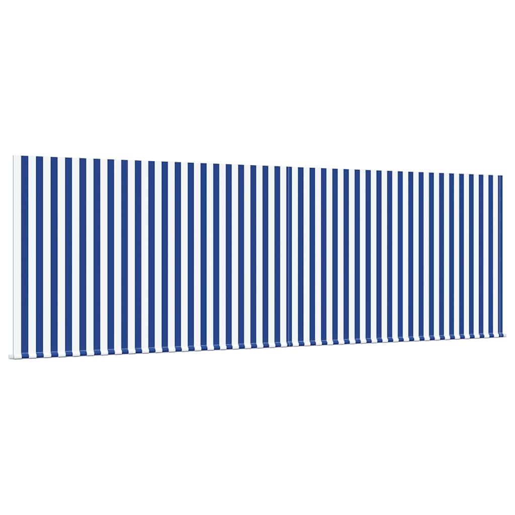 Inklapbaar Zonnescherm Blauwe en Witte Strepen 400 × 300 cm