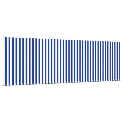 Inklapbaar Zonnescherm Blauwe en Witte Strepen 400 × 300 cm