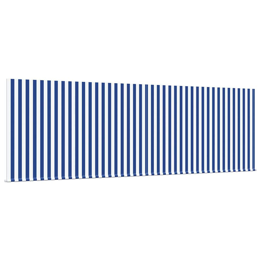 Inklapbaar Zonnescherm Blauwe en Witte Strepen 400 × 300 cm