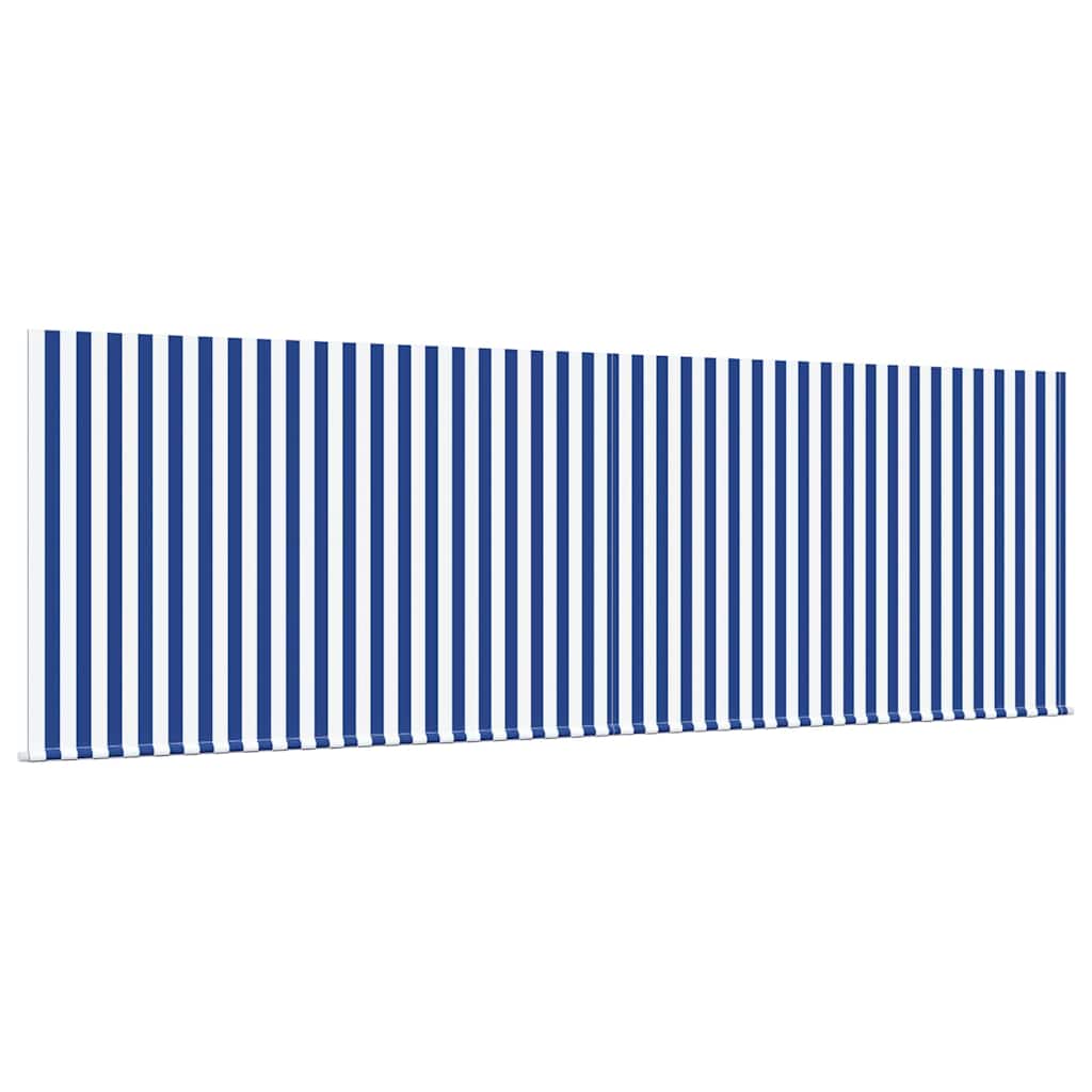 Inklapbaar Zonnescherm Blauwe en Witte Strepen 400 × 300 cm