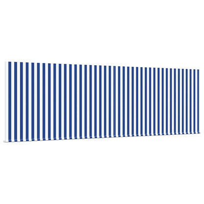 Inklapbaar Zonnescherm Blauwe en Witte Strepen 400 × 300 cm