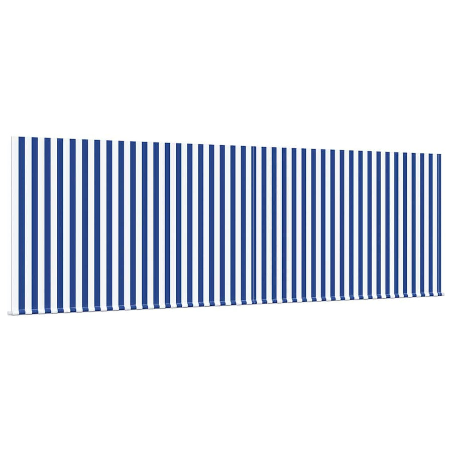 Inklapbaar Zonnescherm Blauwe en Witte Strepen 400 × 300 cm