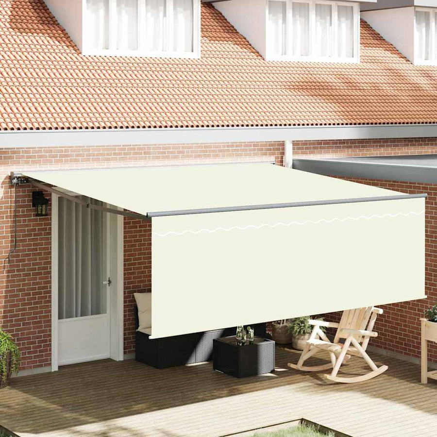 Inklapbaar Zonnescherm Beige 400 × 300 cm Polyester