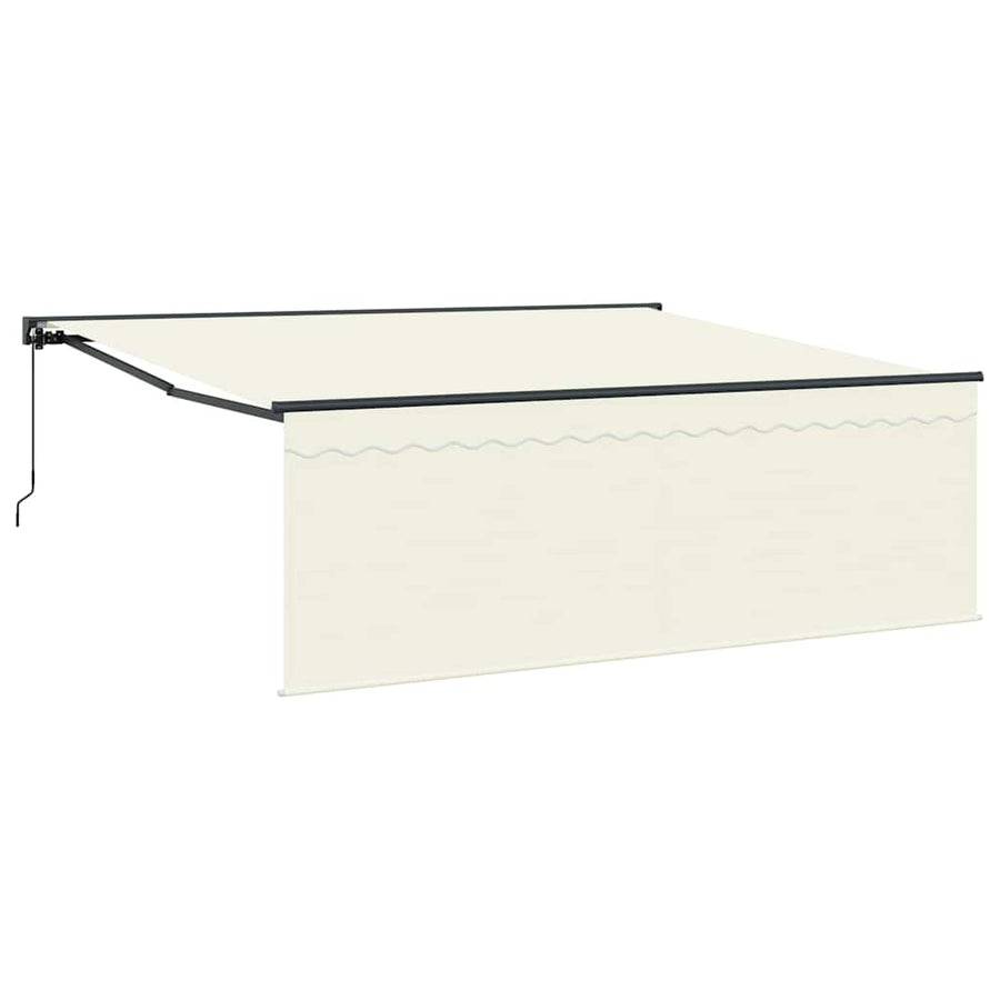 Inklapbaar Zonnescherm Beige 400 × 300 cm Polyester