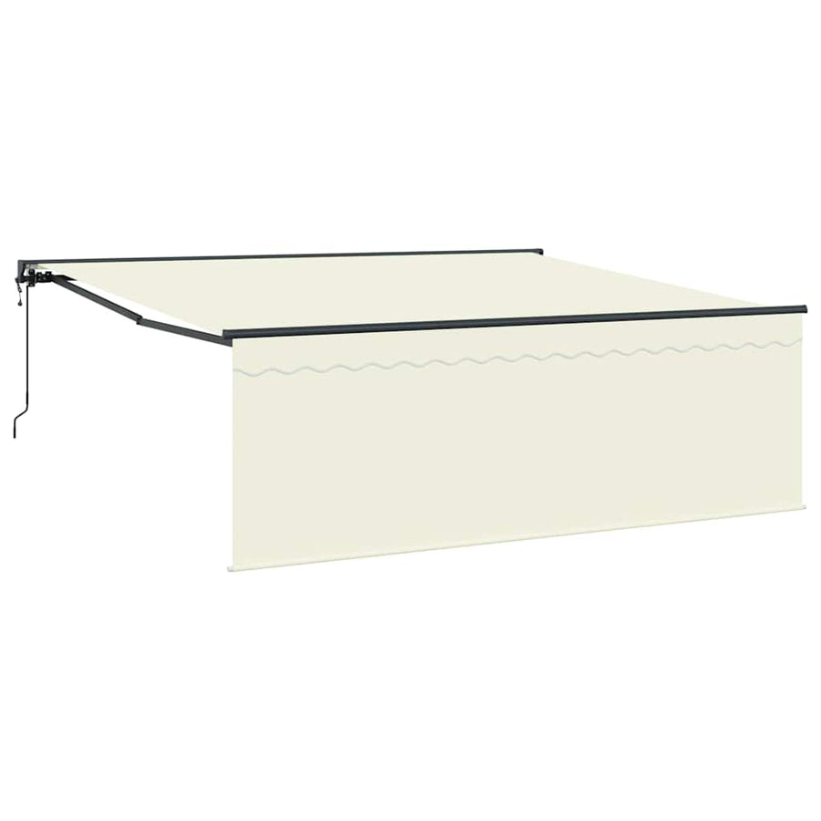 Inklapbaar Zonnescherm Crème 400 × 300 cm Stof