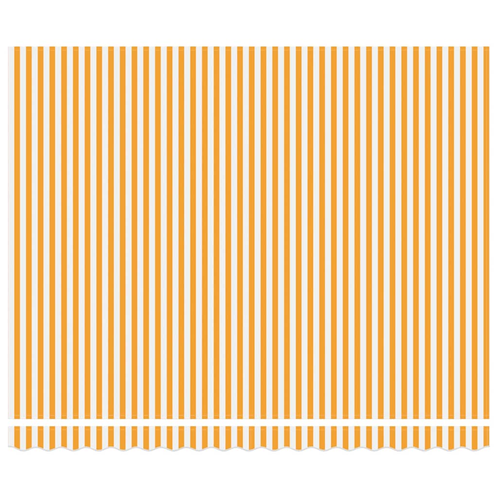 Inklapbaar Zonnescherm Geel en Wit 400x300 cm Polyester stof