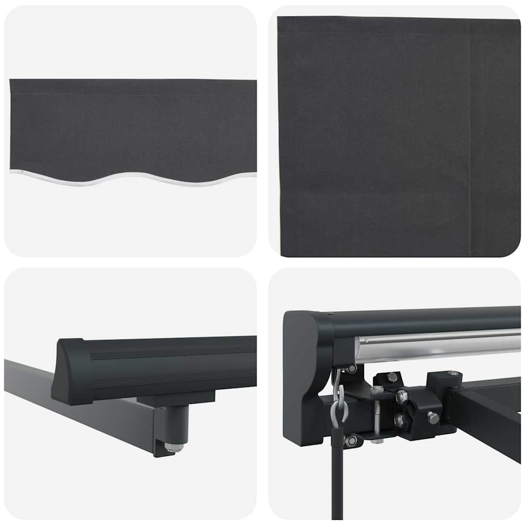 Inklapbaar Zonnescherm Antraciet 400 × 300 cm