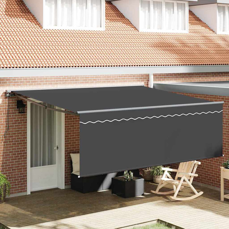 Inklapbaar Zonnescherm Antraciet 400 × 300 cm