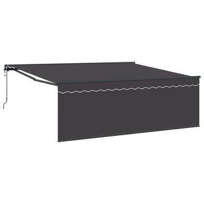 Inklapbaar Zonnescherm Grijs 400 × 300 cm Aluminium, stof