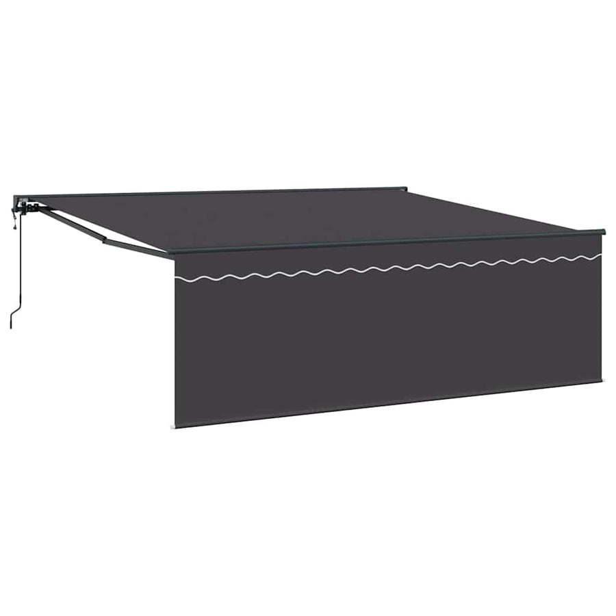 Inklapbaar Zonnescherm Grijs 400 × 300 cm Aluminium, stof