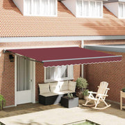 Retractable Awning Bordeaux Red 400 × 300 cm