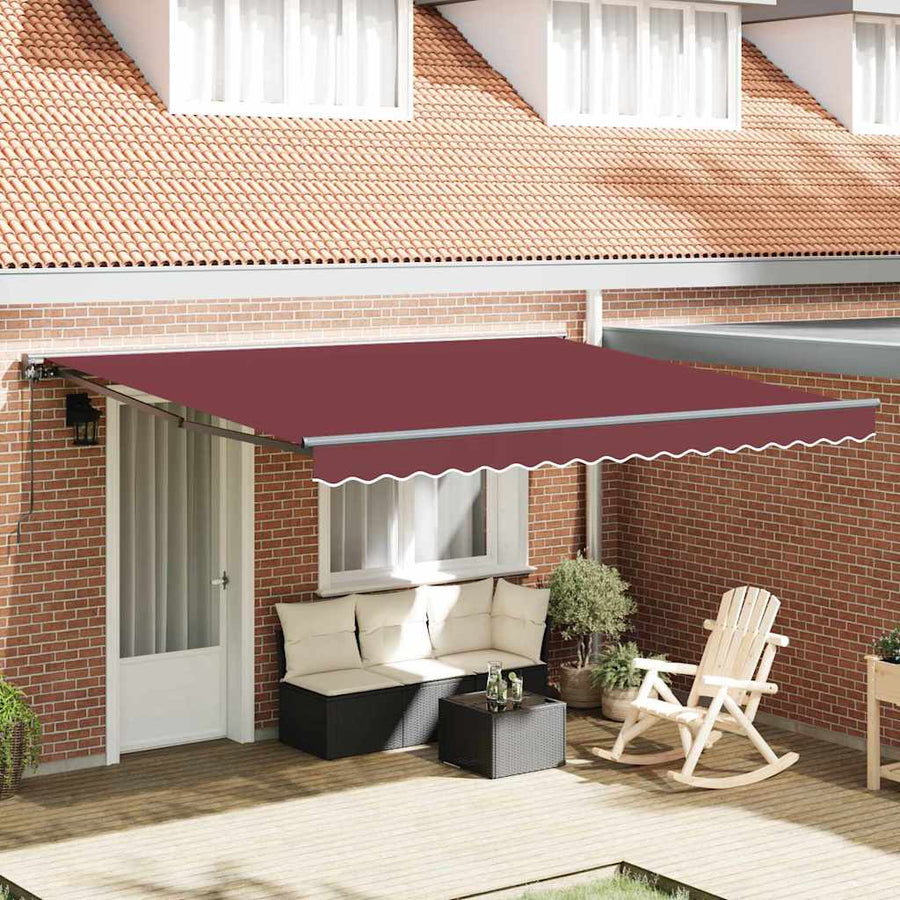 Inklapbaar Zonnescherm Bordeaux Rood 400x300 cm