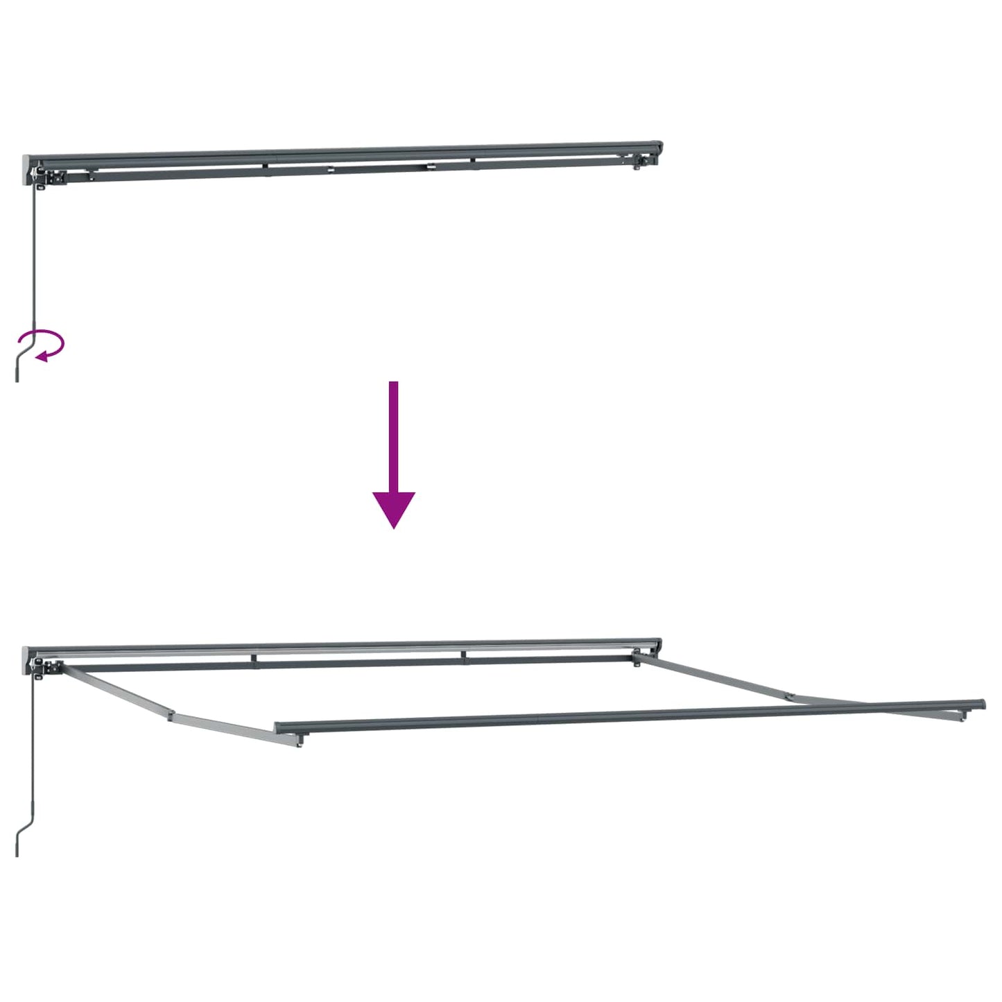 Inklapbaar Zonnescherm Bruin 400 × 300 cm Aluminium en Stof