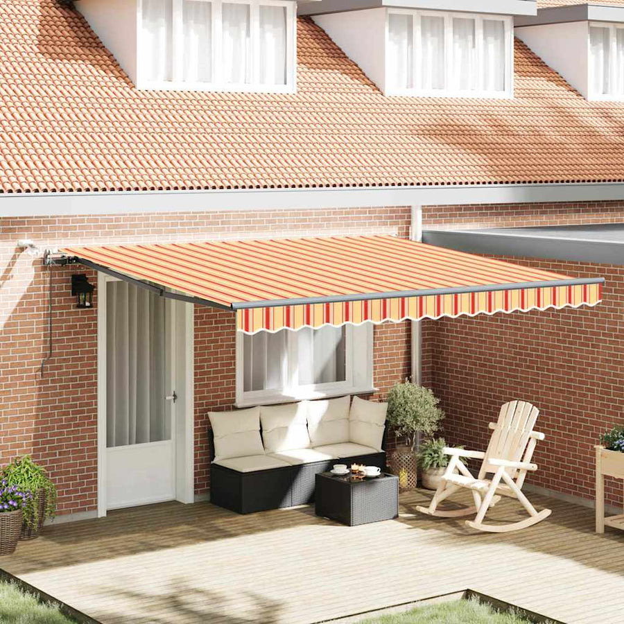 Luifeldoek met Geel en Oranje 400 × 300 cm Polyester