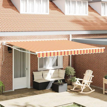 Inklapbaar Zonnescherm Geel En Oranje 400 × 300 Cm Polyester