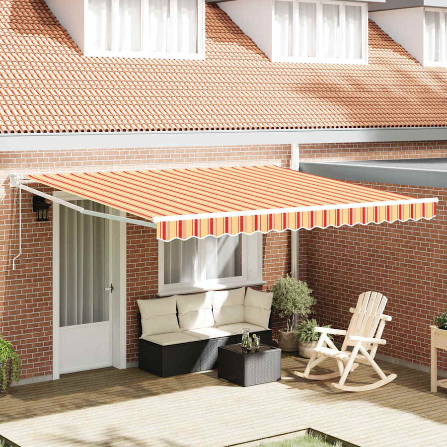 Inklapbaar Zonnescherm Geel En Oranje 400 × 300 Cm