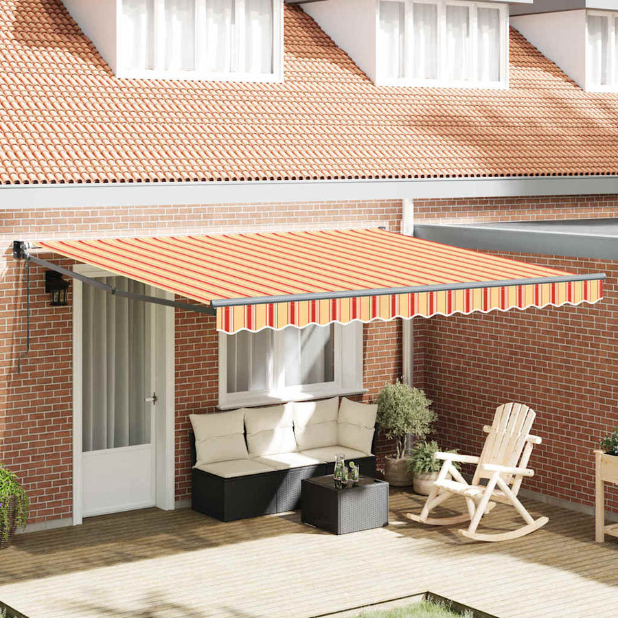 Inklapbaar Zonnescherm geel en oranje 400 × 300 cm Polyester