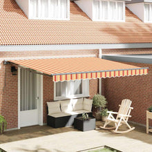 Inklapbaar Zonnescherm Geel en Oranje 400x300 cm Polyester doek