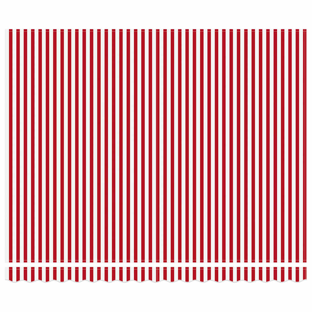 Inklapbaar Zonnescherm Rood en wit 400 × 300 cm Polyester