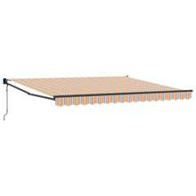 Inklapbaar Zonnescherm Multikleur 400X300 Cm Stof Oranje/Grijs/Blauw Wit