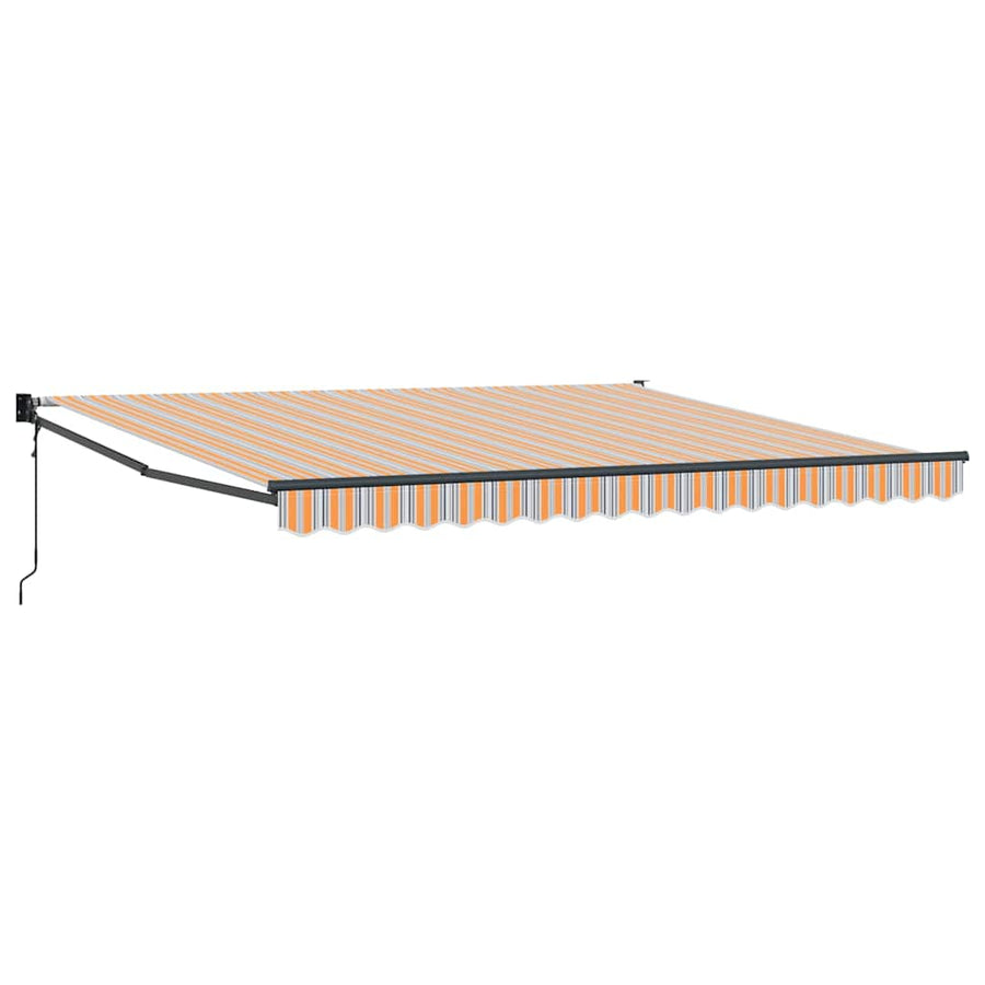 Inklapbaar Zonnescherm Multikleur 400X300 Cm Stof Oranje/Grijs/Blauw Wit