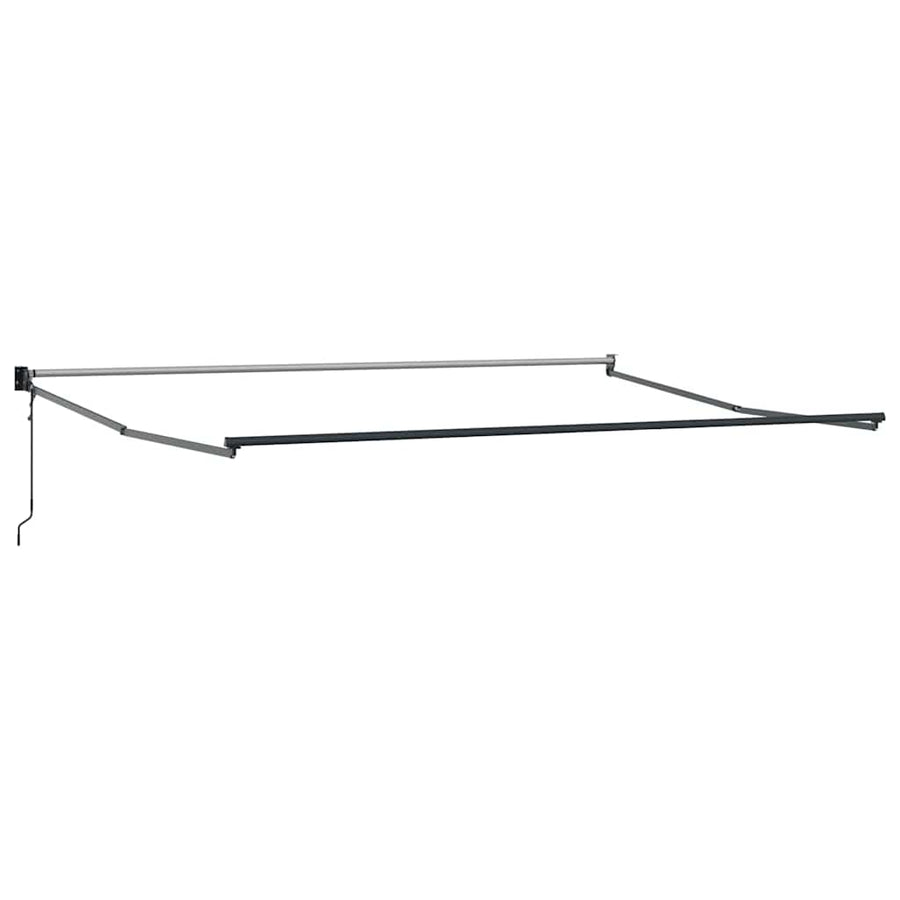 Inklapbaar Zonnescherm Multikleur 400 × 300 Cm Stof Geel/Grijs/Wit