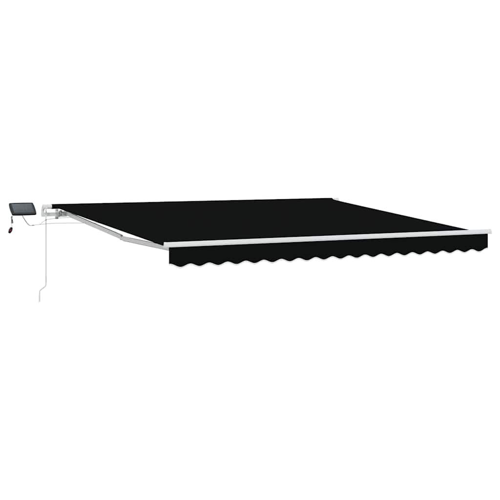 Inklapbaar Zonnescherm Zwart 400 × 300 cm Stof en Staal