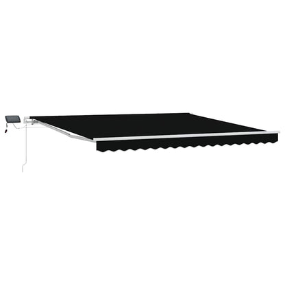 Inklapbaar Zonnescherm Zwart 400 × 300 cm Stof en Staal